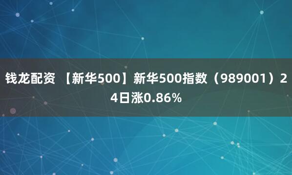 钱龙配资 【新华500】新华500指数（989001）24日涨0.86%